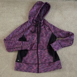 Ideology Pink and Black Hooded Jacket size medium